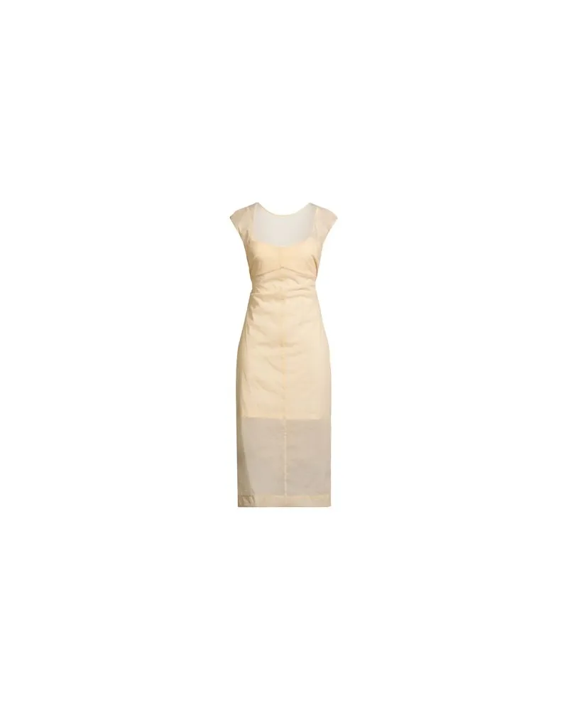 TELA KLEIDER - Midi-Kleiderauf YOOX.COM Pastellgelb