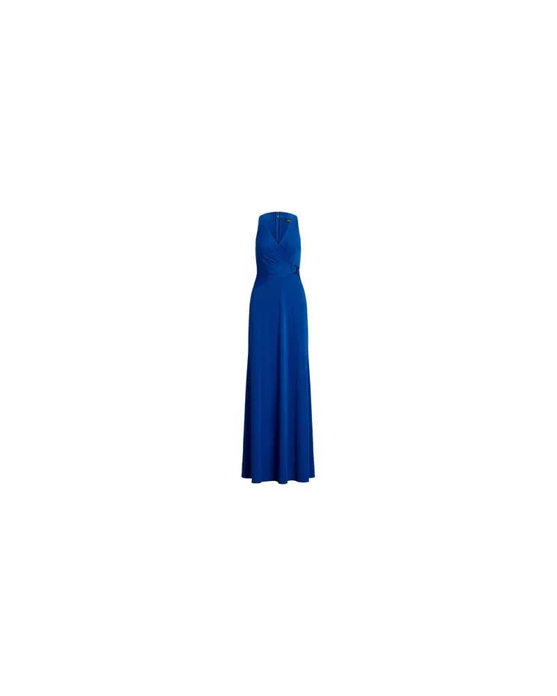 Ralph Lauren STRETCH JERSEY SURPLICE GOWN  - KLEIDER - Maxi-Kleiderauf YOOX.COM Blau