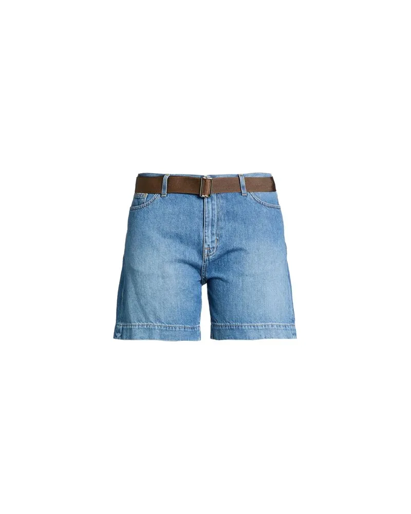 PLAN C HOSEN & RÖCKE - Jeansshortsauf YOOX.COM Blau