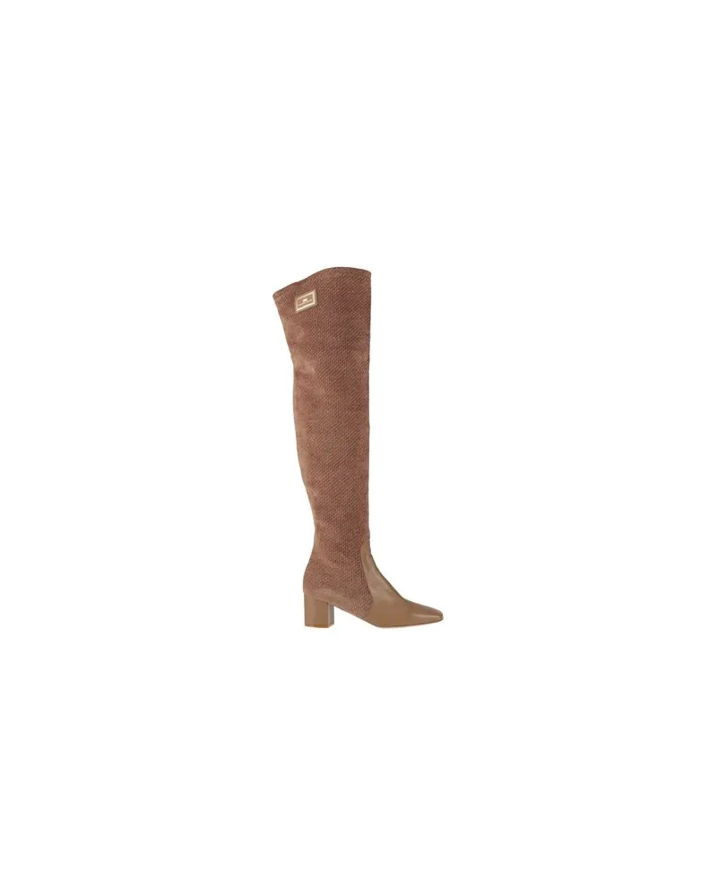 Elisabetta Franchi SCHUHE - Stiefelauf YOOX.COM Braun