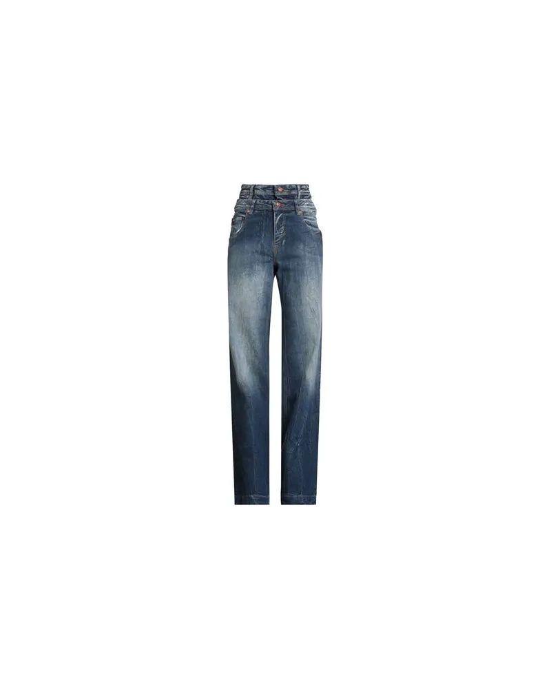 Versace Jeans HOSEN & RÖCKE - Jeanshosenauf YOOX.COM Blau