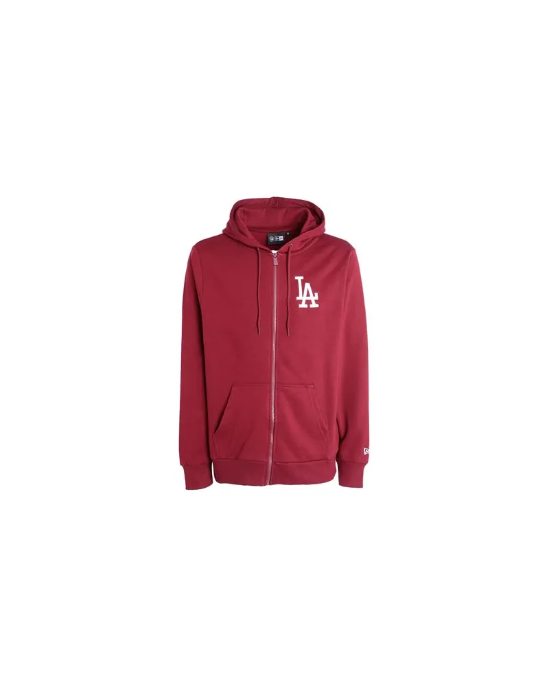 New Era LEAGUE ESSNTLS FZ HOODY LOSDOD   - LEAGUE ESSNTLS FZ HOODY LOSDOD - TOPS - Sweatshirtsauf YOOX.COM Bordeaux