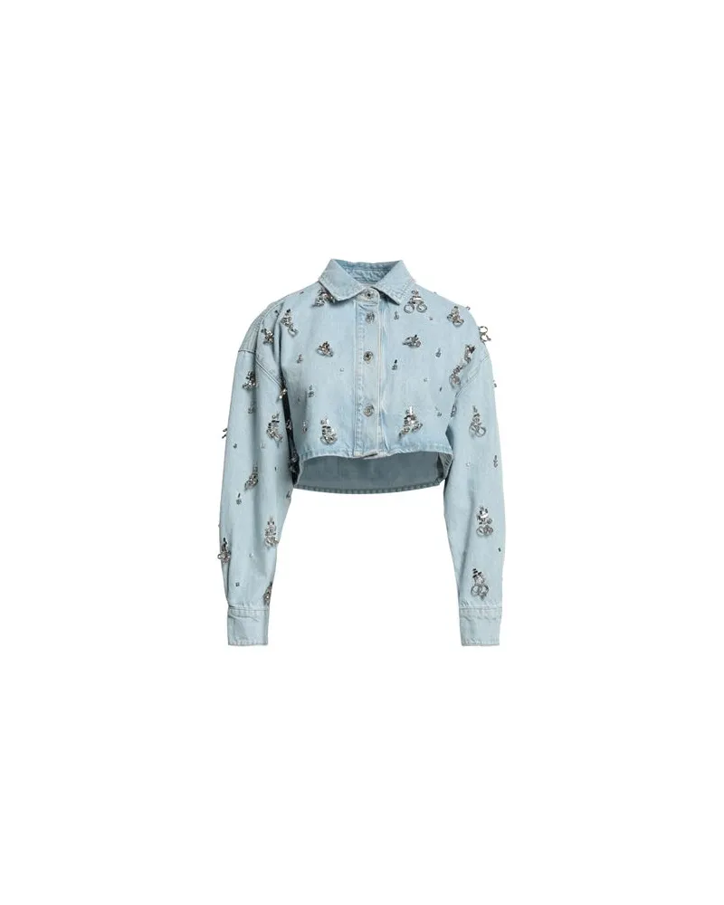 MSGM JACKEN & MÄNTEL - Jeansjacken/Mäntelauf YOOX.COM Blau