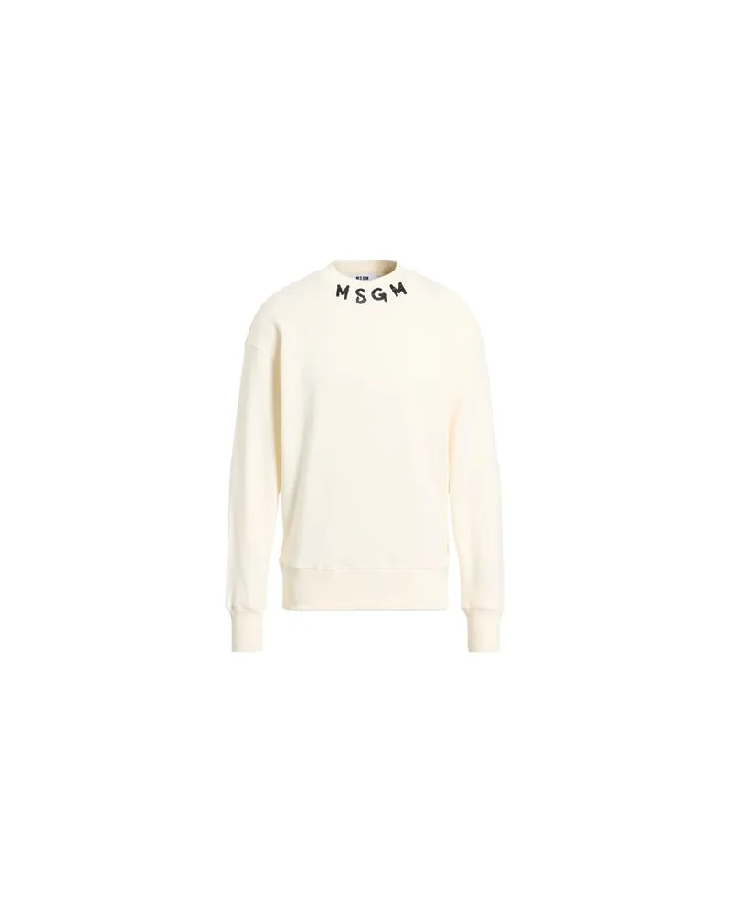 MSGM TOPS - Sweatshirtsauf YOOX.COM Cremeweiß
