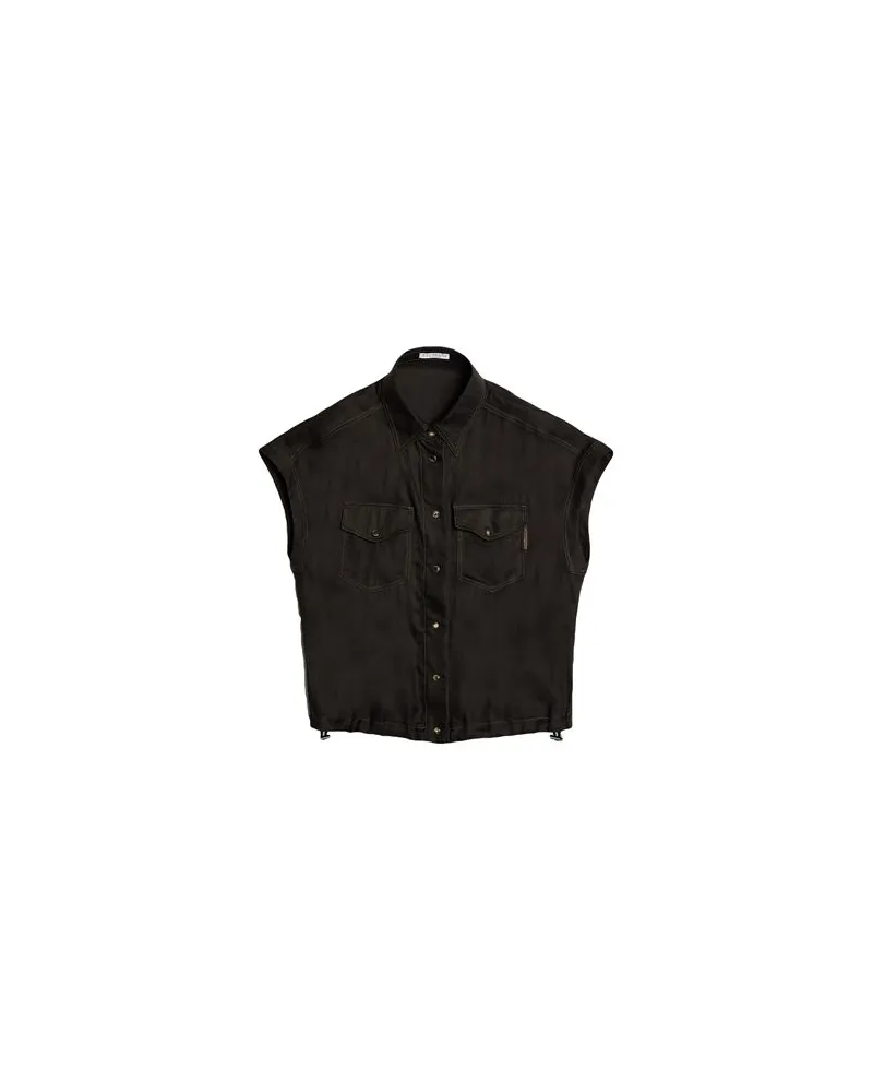 Brunello Cucinelli TOPS - Hemdenauf YOOX.COM Schwarz