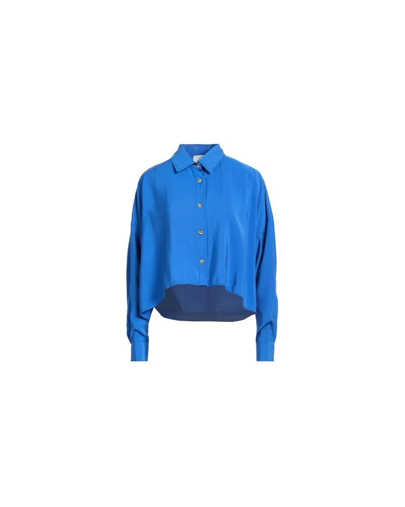 ALYSI CRÈME - TOPS - Hemdenauf YOOX.COM Blau