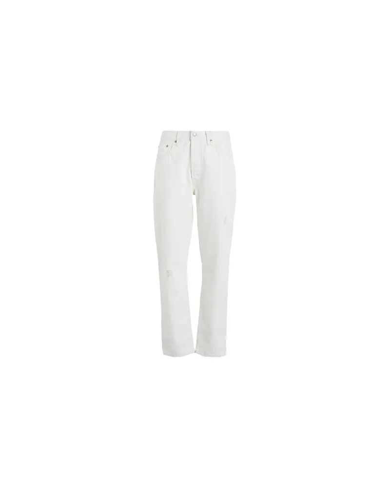 Levi's 501 CROP - HOSEN & RÖCKE - Jeanshosenauf YOOX.COM Elfenbein