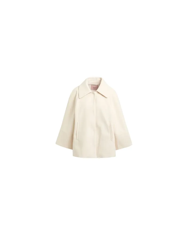 Twin-Set JACKEN & MÄNTEL - Mäntelauf YOOX.COM Cremeweiß