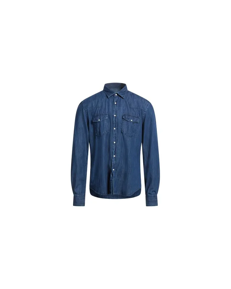 XACUS TOPS - Jeanshemdenauf YOOX.COM Blau