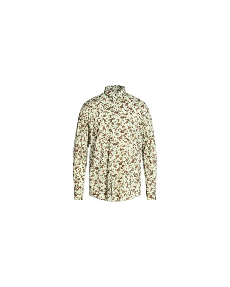 8 by Yoox PRINTED REGULAR SHIRT - TOPS - Hemdenauf YOOX.COM Braun