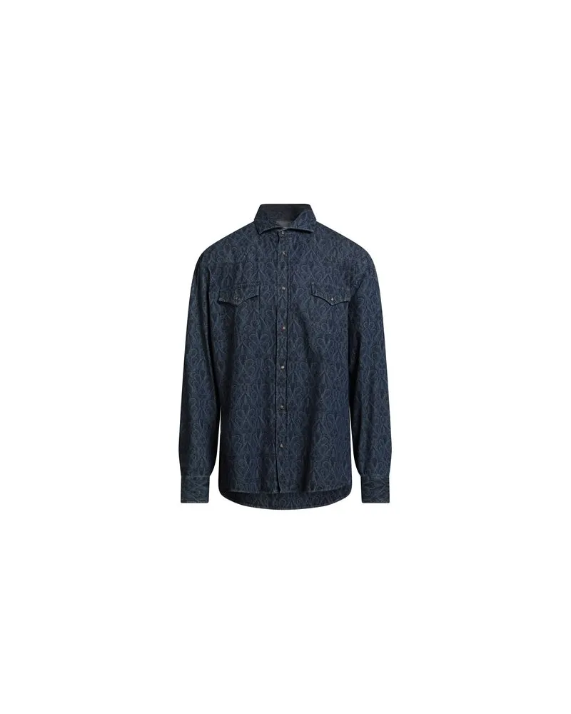 Brunello Cucinelli TOPS - Jeanshemdenauf YOOX.COM Blau
