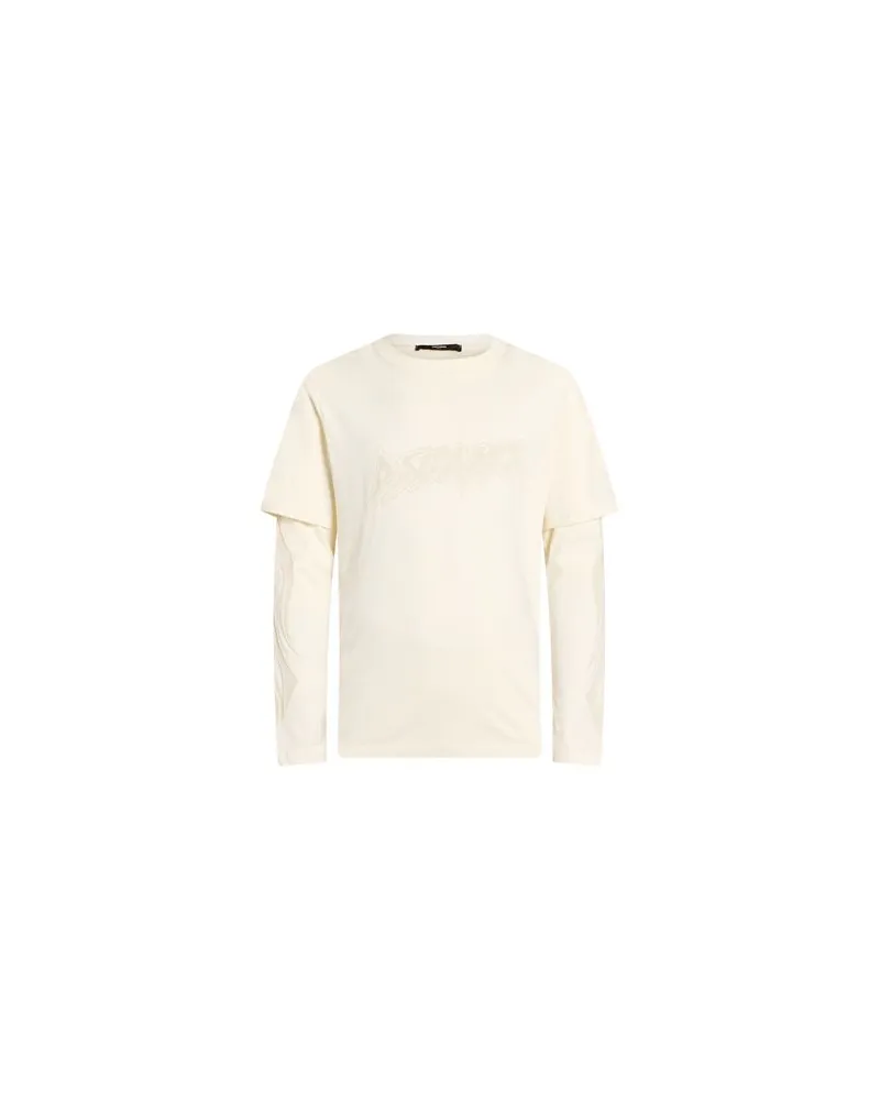 DISCLAIMER TOPS - T-shirtsauf YOOX.COM Cremeweiß