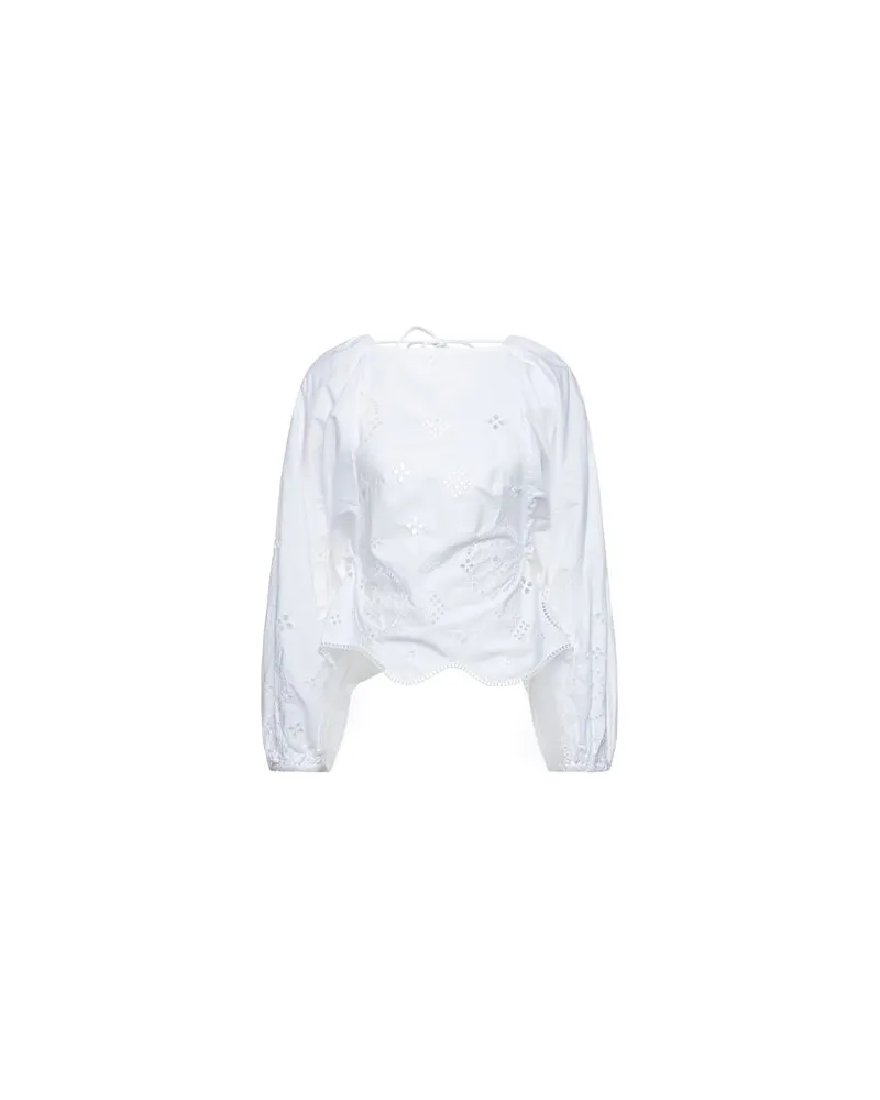 Ganni TOPS - Topsauf YOOX.COM Weiß