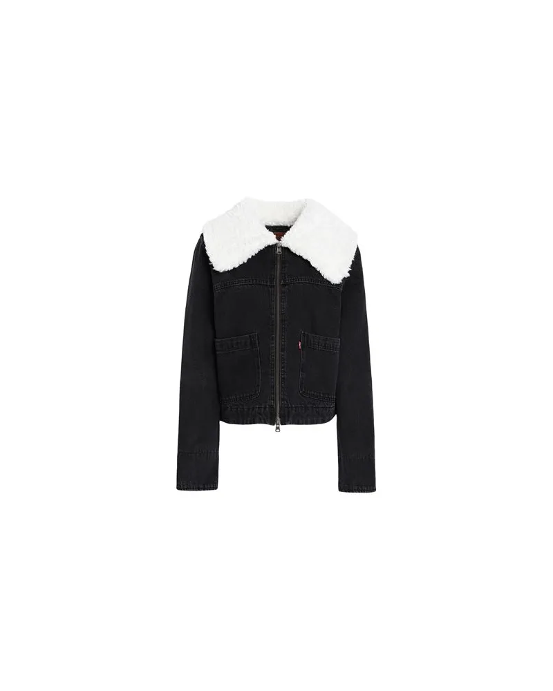 Levi's RETRO SHERPA TRUCKER  - JACKEN & MÄNTEL - Jeansjacken/Mäntelauf YOOX.COM Schwarz