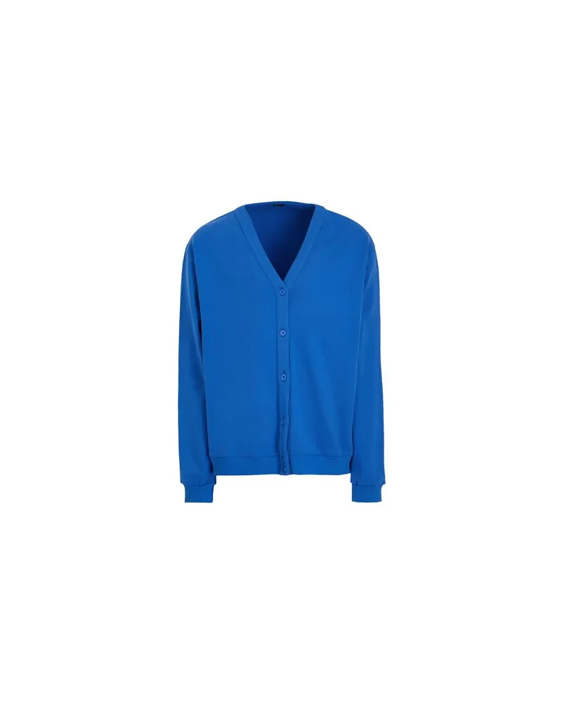 8 by Yoox ORGANIC COTTON HOODED SWEATER - STRICKWAREN - Strickjackenauf YOOX.COM Blau