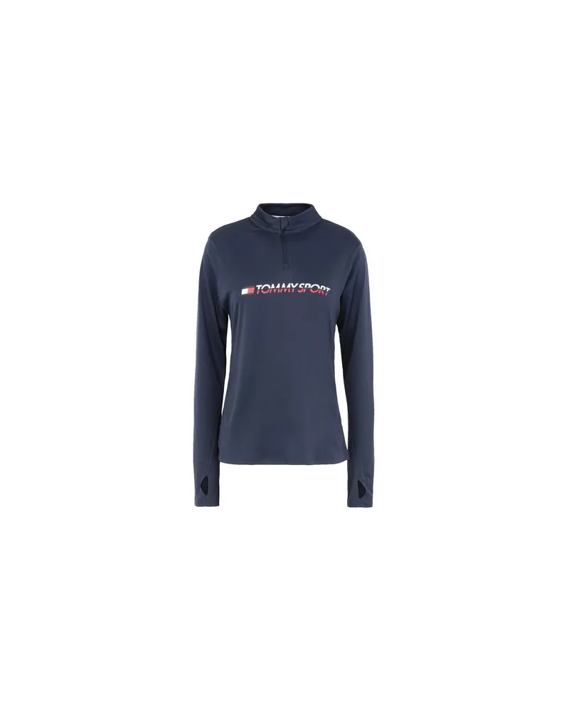 Tommy Hilfiger 1/4 ZIP BASE LAYER   - TOPS - T-shirtsauf YOOX.COM Nachtblau
