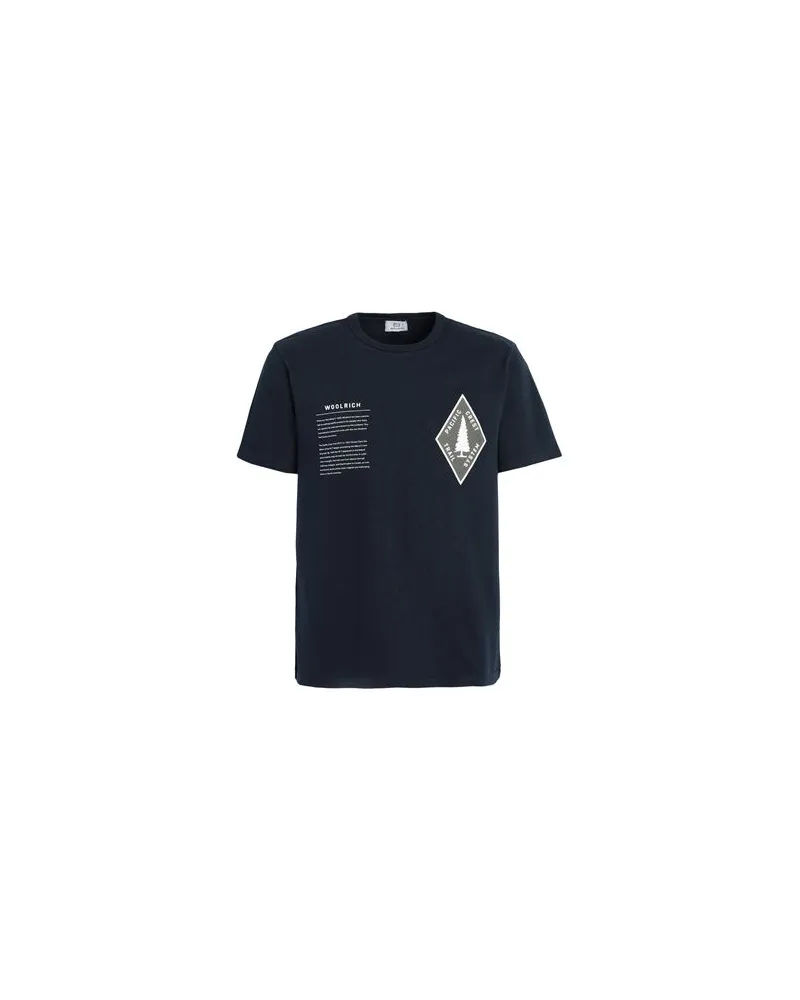 Woolrich GRAPHIC PATCH TEE   - TOPS - T-shirtsauf YOOX.COM Marineblau