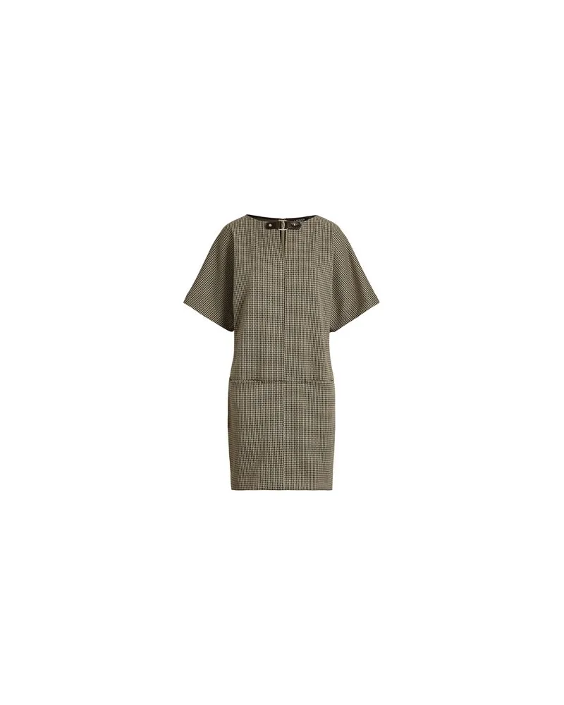 Ralph Lauren BUCKLE-TRIM JACQUARD SHIFT DRESS  - KLEIDER - Mini-Kleiderauf YOOX.COM Braun