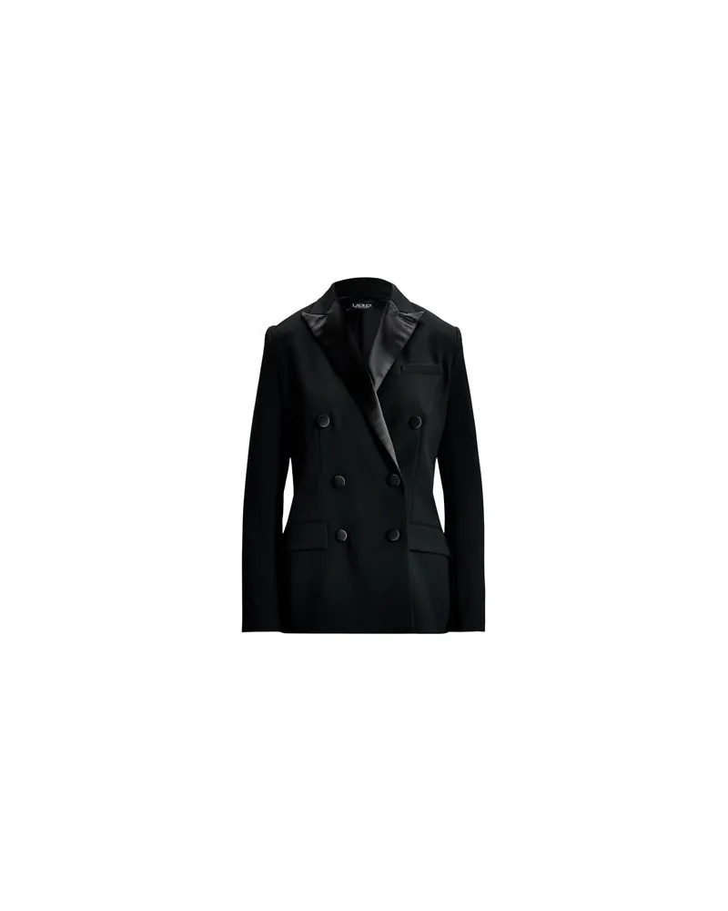 Ralph Lauren Double-Breasted Satin-Trim Crepe Blazer - ANZÜGE und CO-ORDS - Blazersauf YOOX.COM Schwarz