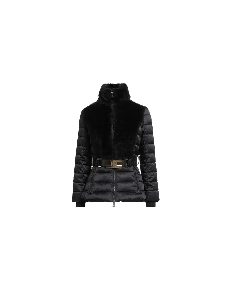 Elisabetta Franchi JACKEN & MÄNTEL - Pufferjacken & Daunenjackenauf YOOX.COM Schwarz