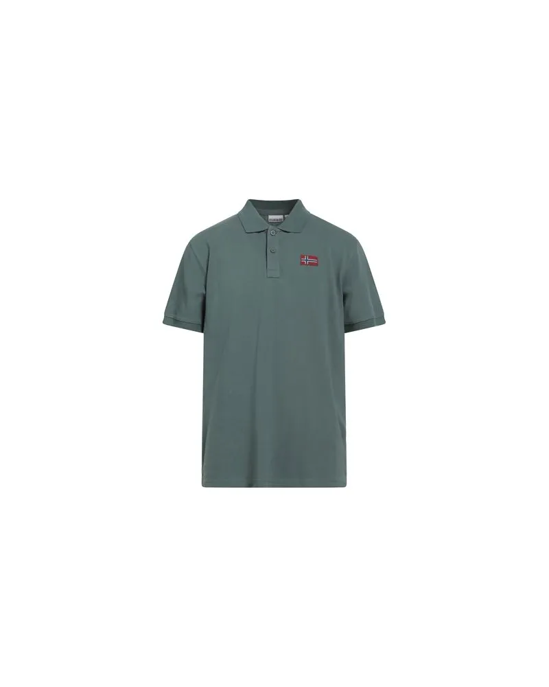 Napapijri TOPS - Poloshirtsauf YOOX.COM Salbeigrün