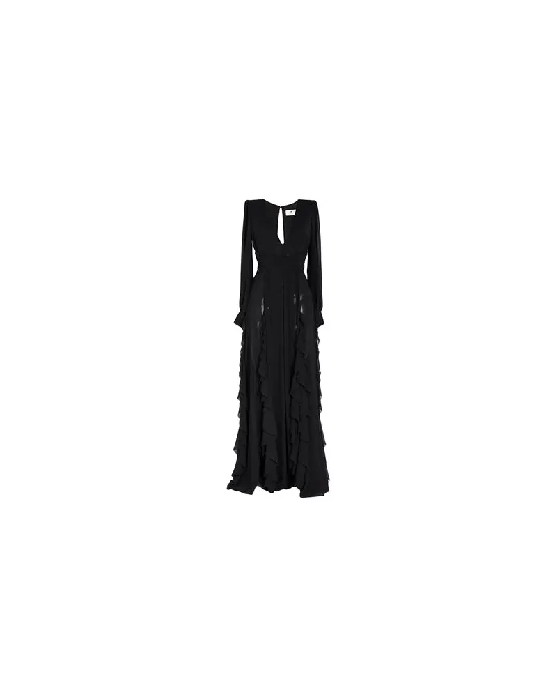 Elisabetta Franchi KLEIDER - Maxi-Kleiderauf YOOX.COM Schwarz