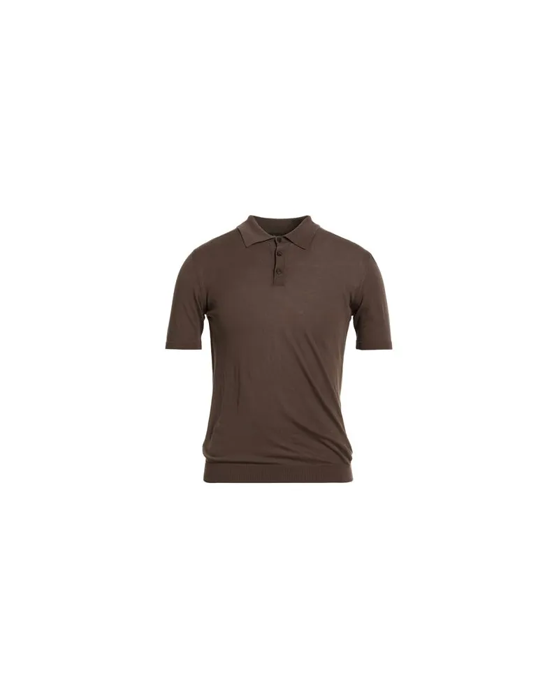 Roberto Collina TOPS - Poloshirtsauf YOOX.COM Dunkelbraun