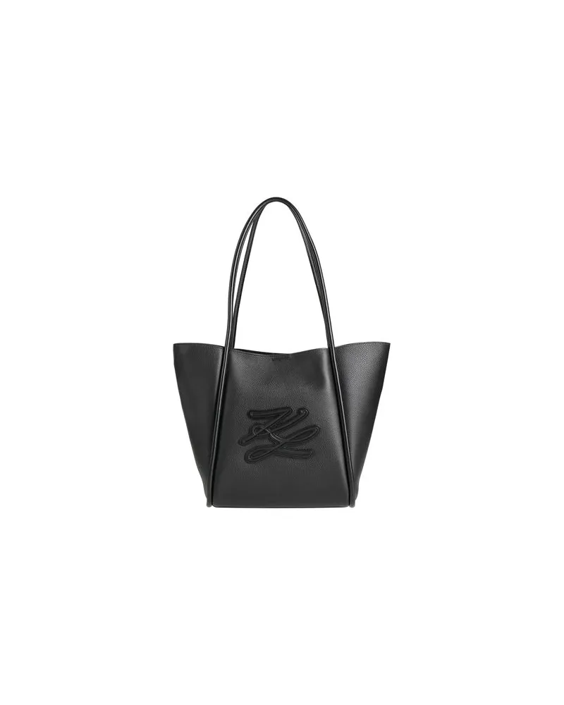 Karl Lagerfeld K/AUTOGRAPH PATCH MEDIUM TOTE BAG - TASCHEN - Schultertaschenauf YOOX.COM Schwarz
