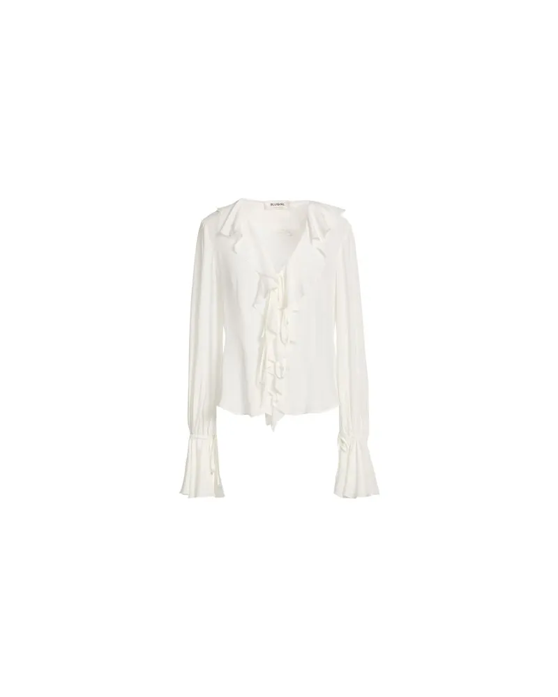 Blumarine TOPS - Hemdenauf YOOX.COM Weiß