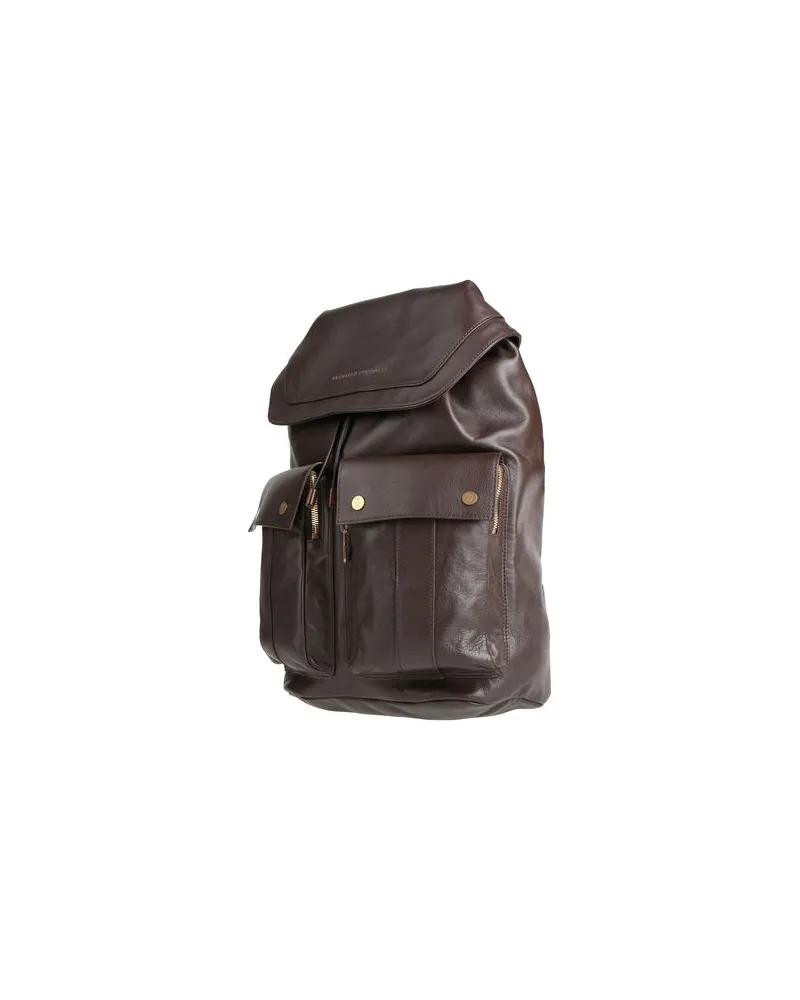 Brunello Cucinelli TASCHEN - Rucksäckeauf YOOX.COM Dunkelbraun
