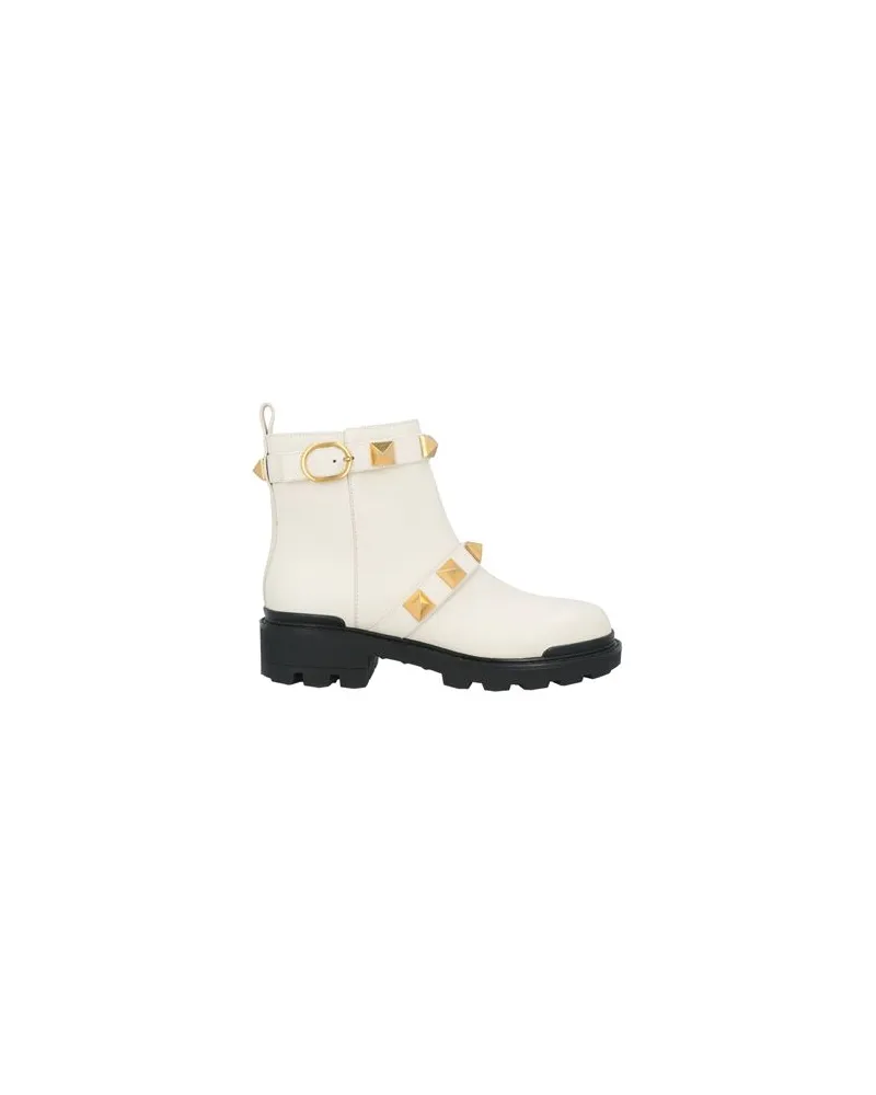 Valentino Garavani SCHUHE - Stiefelettenauf YOOX.COM Cremeweiß