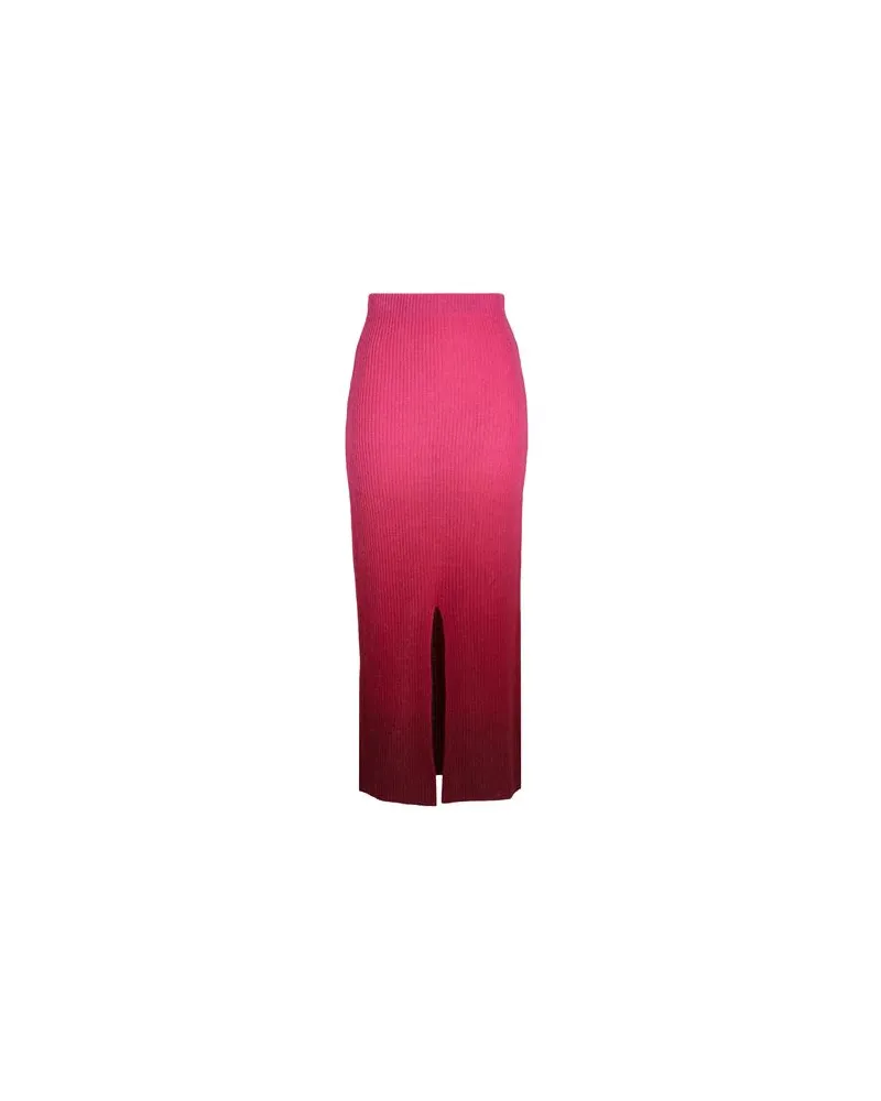 8 by Yoox WOOL BLEND DIP-DYE KNIT MIDI SKIRT  - HOSEN & RÖCKE - Maxi-Röckeauf YOOX.COM Purpur