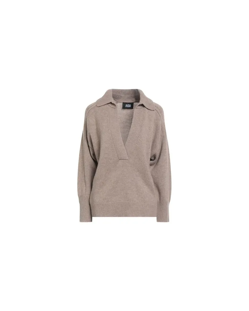 Alpha Studio STRICKWAREN - Pulloverauf YOOX.COM Khaki