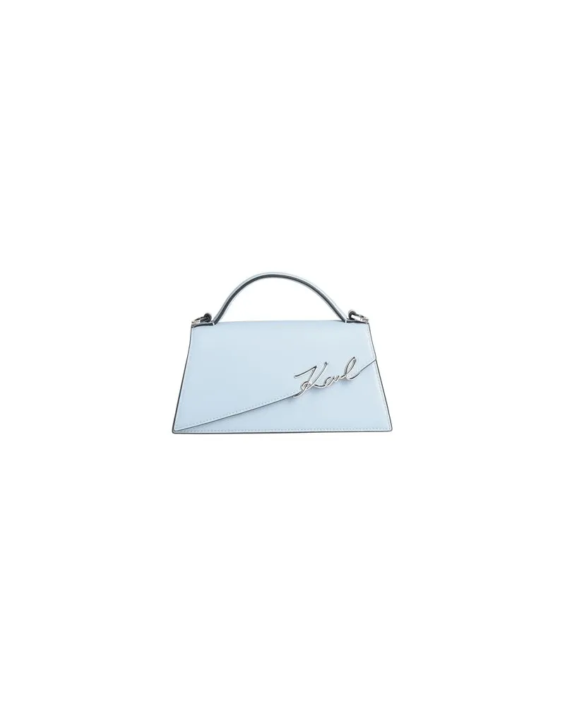 Karl Lagerfeld K/SIGNATURE SLIM CROSSBODY  - TASCHEN - Handtaschenauf YOOX.COM Hellblau
