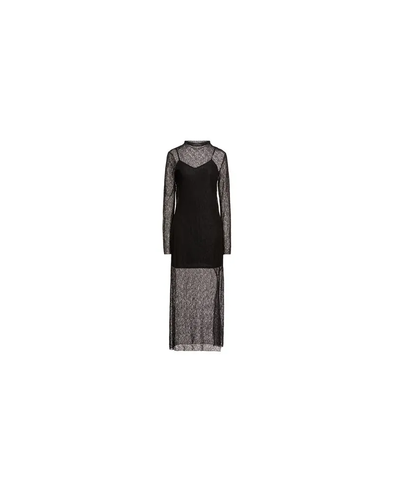 MARELLA KLEIDER - Maxi-Kleiderauf YOOX.COM Schwarz