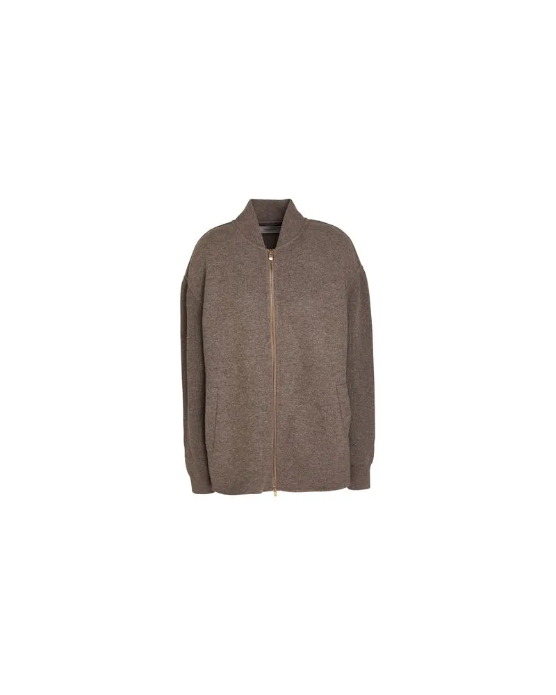 AGNONA STRICKWAREN - Strickjackenauf YOOX.COM Khaki