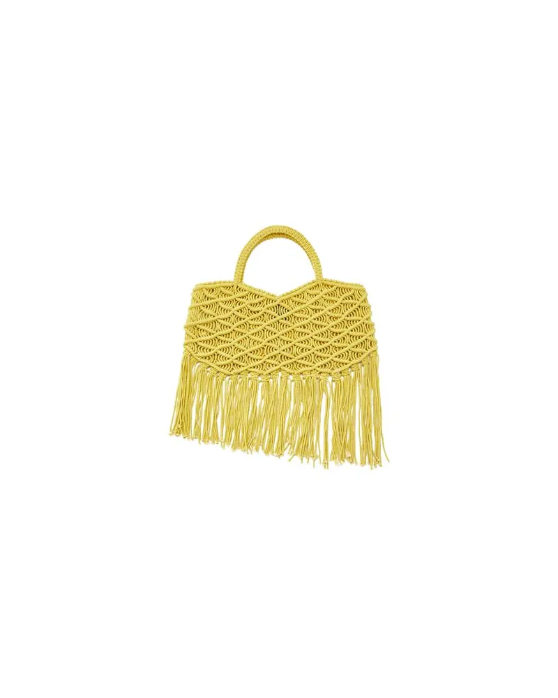 8 by Yoox ORGANIC COTTON FRINGED TOTE  - TASCHEN - Handtaschenauf YOOX.COM Senf
