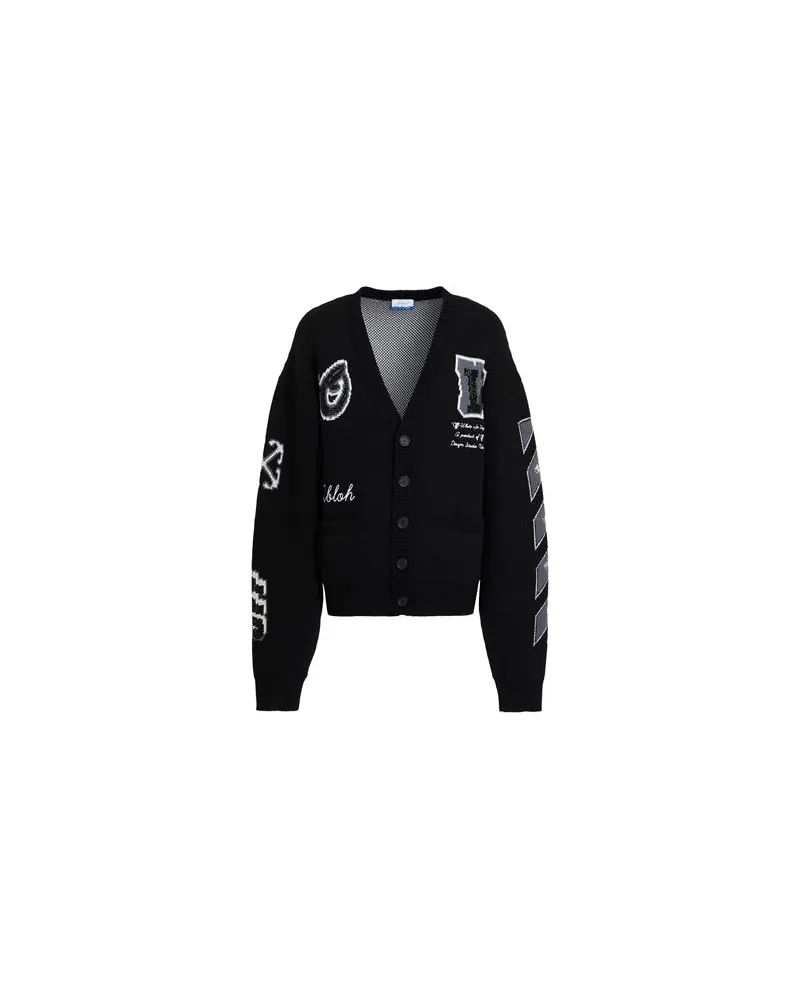 OFF-WHITE STRICKWAREN - Strickjackenauf YOOX.COM Schwarz