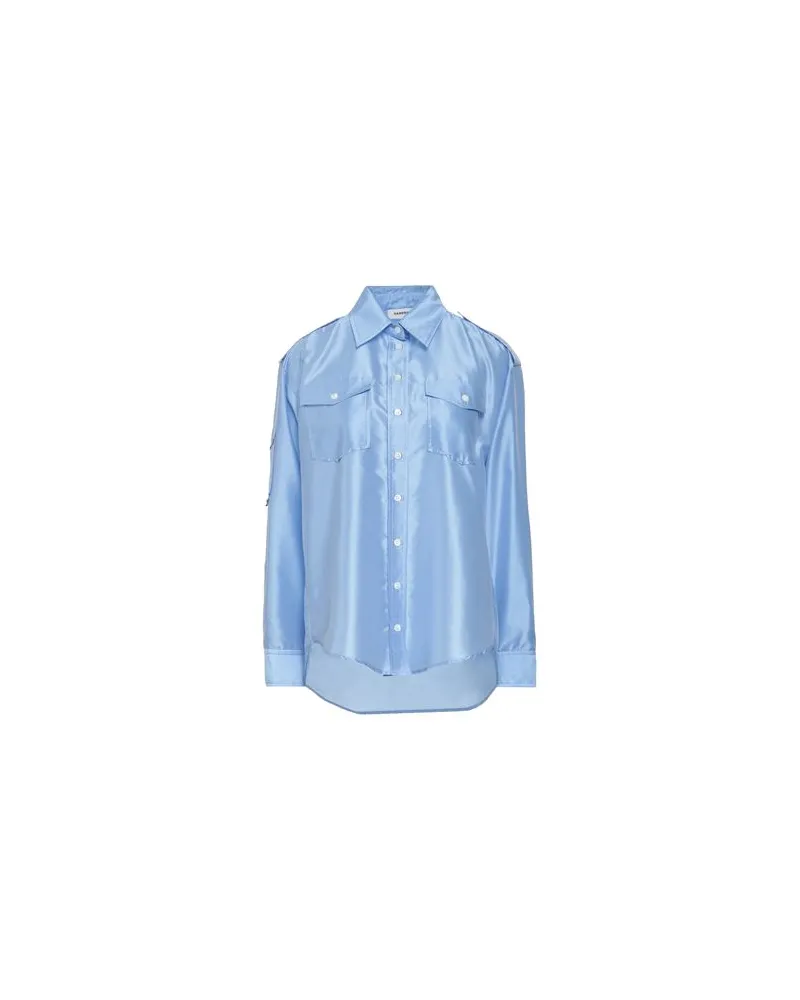 Sandro TOPS - Hemdenauf YOOX.COM Azurblau