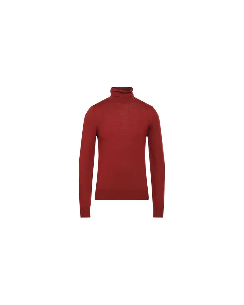VNECK STRICKWAREN - Rollkragenpulloverauf YOOX.COM Ziegelrot