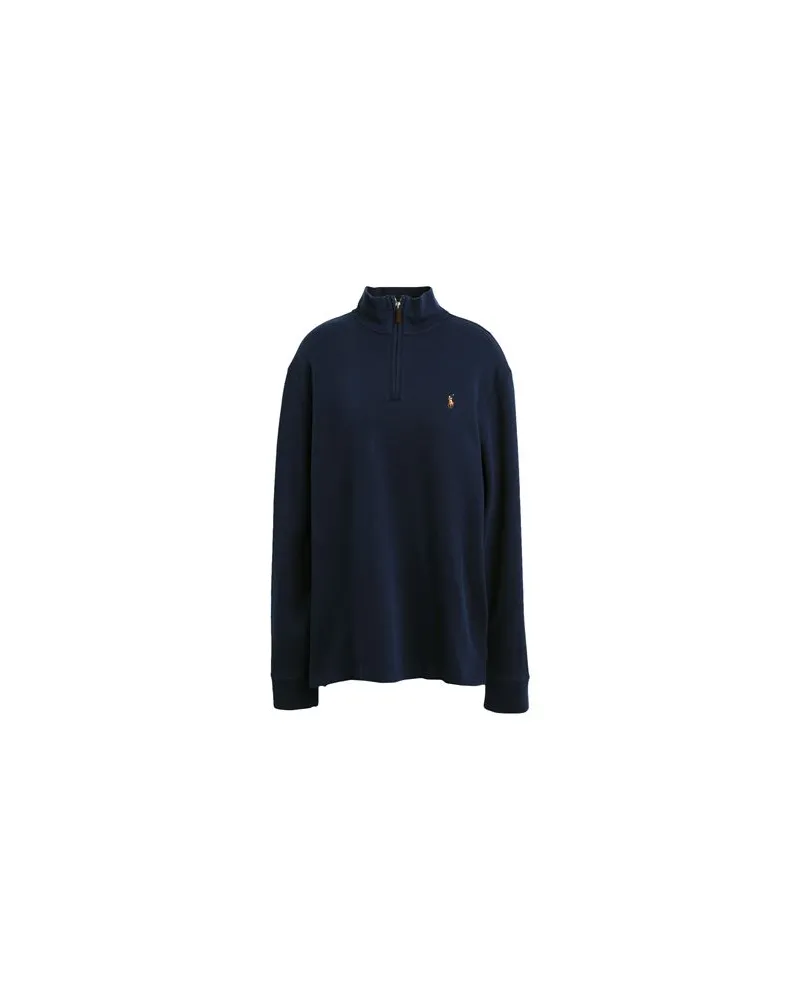 Ralph Lauren ESTATE-RIB COTTON PULLOVER  - STRICKWAREN - Rollkragenpulloverauf YOOX.COM Nachtblau