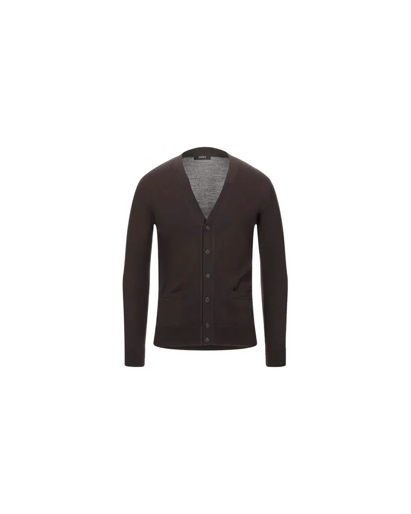 Alpha Studio STRICKWAREN - Strickjackenauf YOOX.COM Dunkelbraun