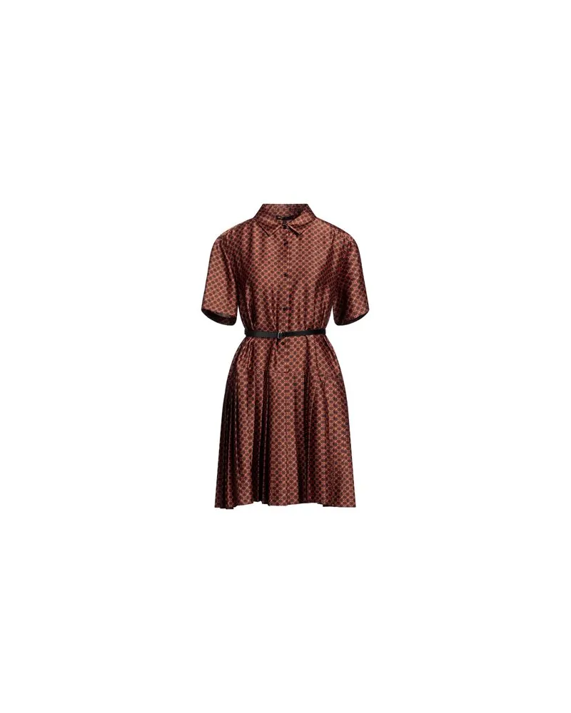 Maje KLEIDER - Mini-Kleiderauf YOOX.COM Dunkelbraun