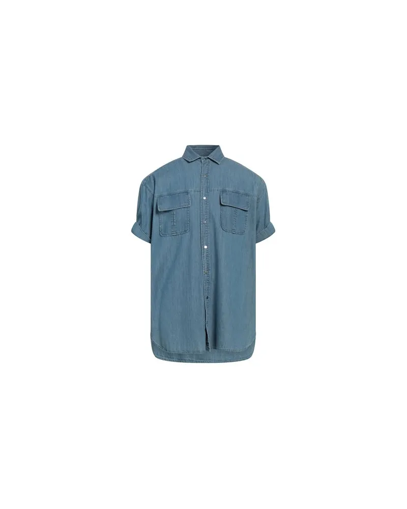 Neil Barrett TOPS - Jeanshemdenauf YOOX.COM Blau