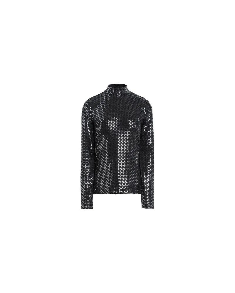 Karl Lagerfeld SEQUIN EVENING TOP - TOPS - T-shirtsauf YOOX.COM Schwarz