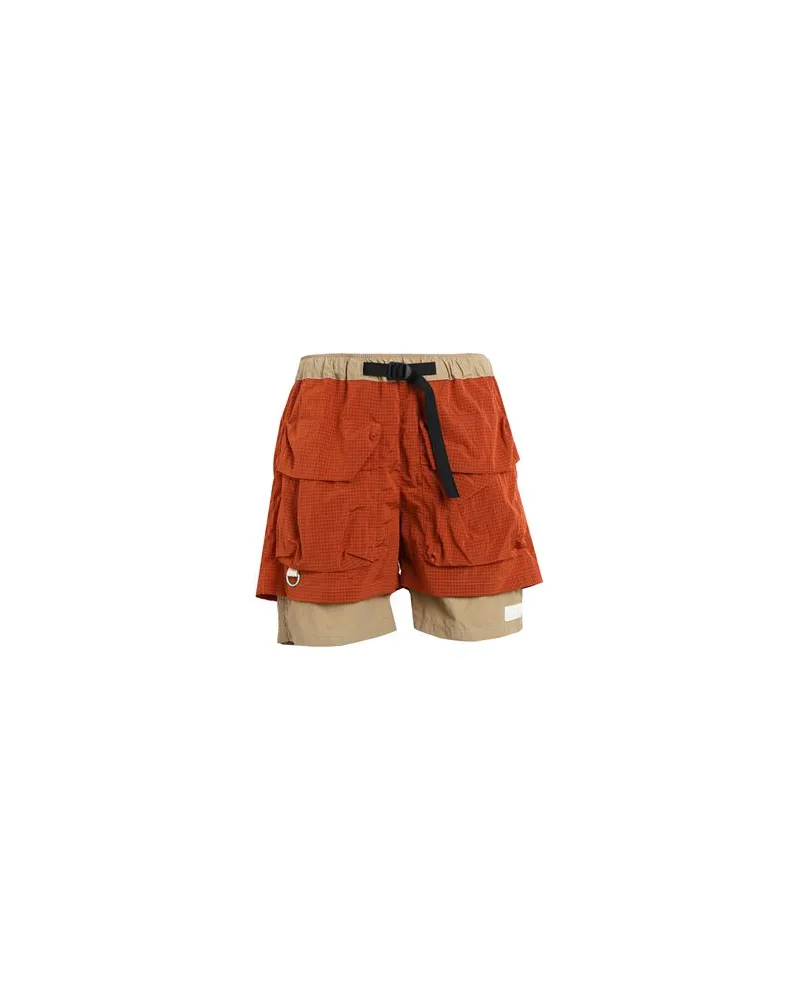 LC23 DOUBLE NYLON SHORTS   - HOSEN & RÖCKE - Shorts & Bermudashortsauf YOOX.COM Rostrot
