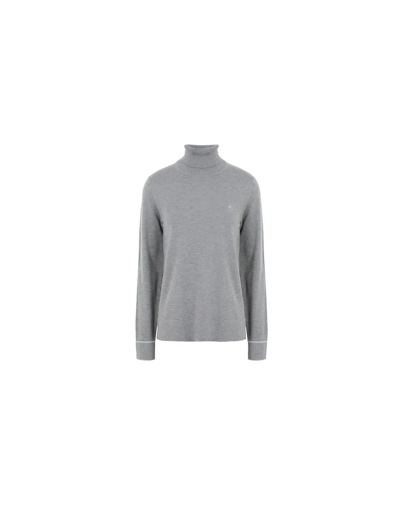 Calvin Klein LS ROLL NECK SWEATER  - STRICKWAREN - Rollkragenpulloverauf YOOX.COM Grau