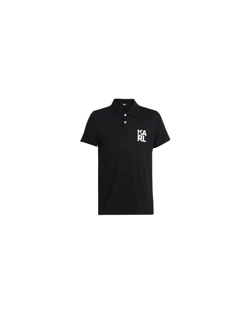 Karl Lagerfeld BEACHWEAR - TOPS - Poloshirtsauf YOOX.COM Schwarz