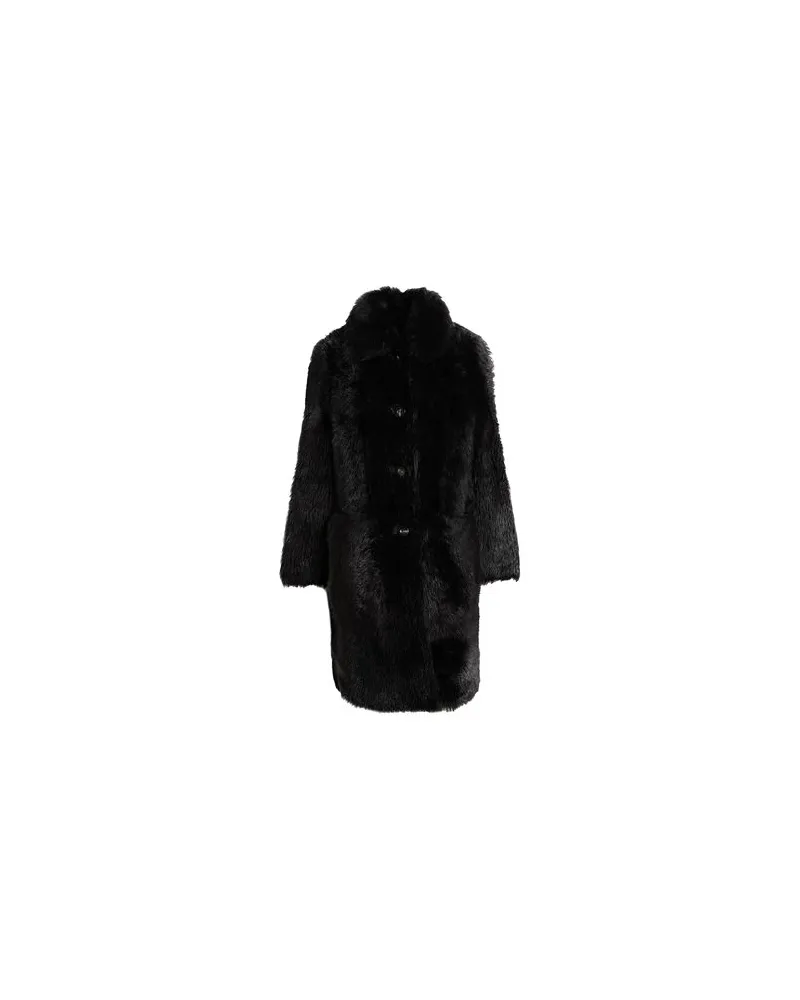 DESA JACKEN & MÄNTEL - Shearling- & Kunstfellauf YOOX.COM Schwarz