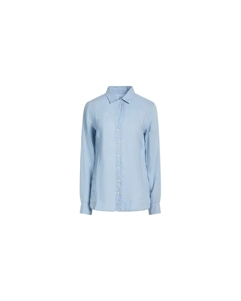 120% Lino TOPS - Hemdenauf YOOX.COM Taubenblau